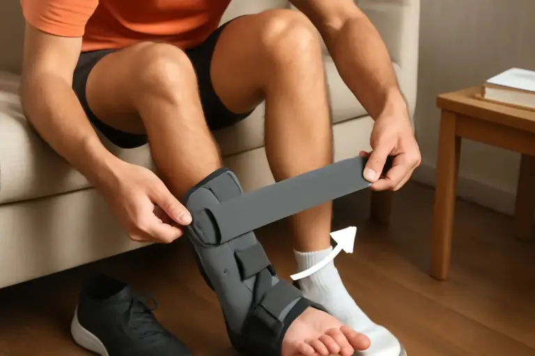 Come si indossa una cavigliera ortopedica? Il metodo giusto che migliora il recupero