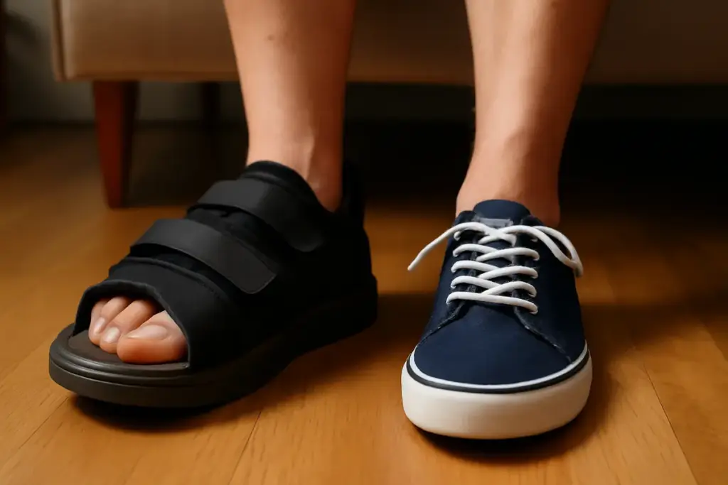 Scarpe post-operatorie ortopediche: cosa cambia davvero rispetto a una calzatura normale